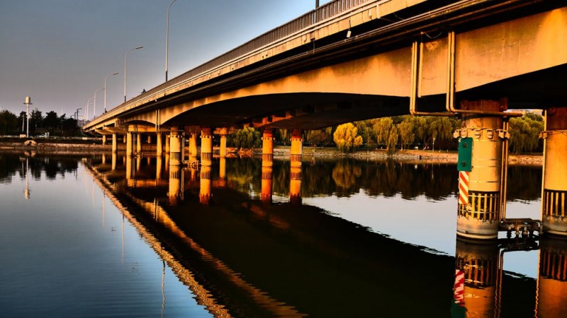 攝影：北京通州運河公園水上風(fēng)景及畫舫游船掠影